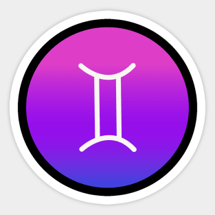 Gradient Zodiac Gemini Sticker